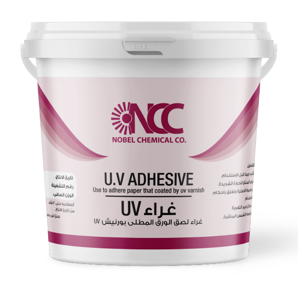 Adhesive for paper coated by uv